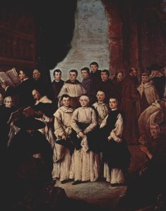 Foto di gruppo di monaci veneziani, canonici e membri delle confraternite veneziane da Pietro Longhi